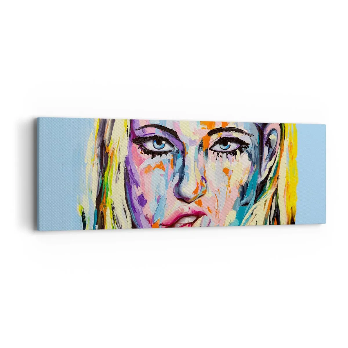 Quadro su tela - Stampe su Tela - Guardala dritto negli occhi - 90x30 cm