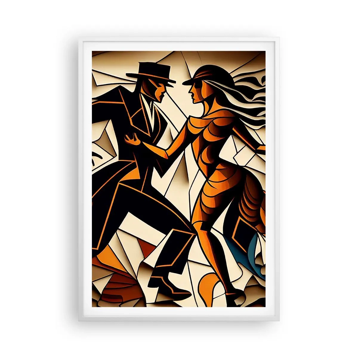 Poster in cornice bianca - La danza della passione - 70x100 cm