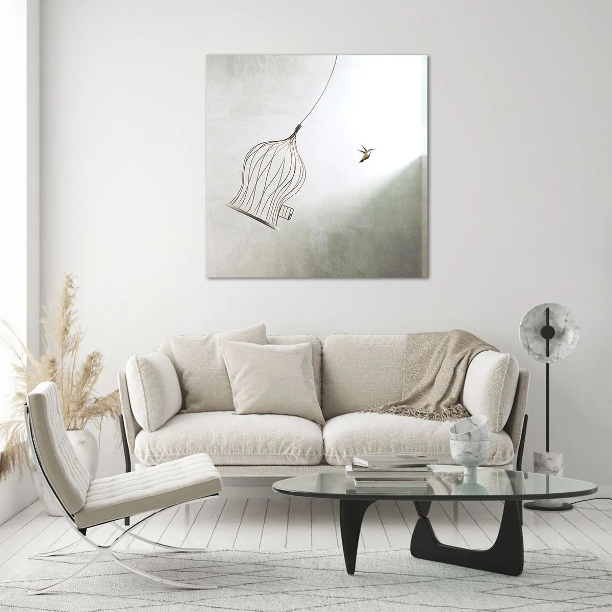 Quadro su vetro - Nel proprio elemento - 40x40 cm