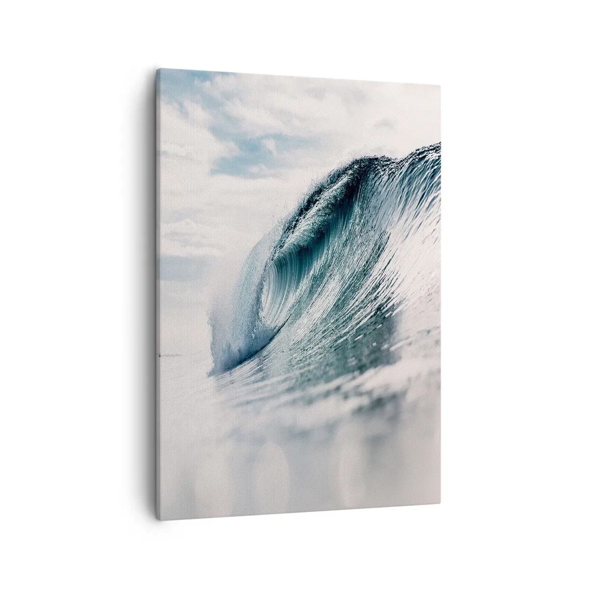 Quadro su tela - Stampe su Tela - Un'onda del mare catturata in un momento dinamico contro il cielo - 50x70cm - Cima d'acqua - Decorazione murale moderna per soggiorno e camera da letto ARTTOR