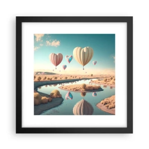 Poster in cornice nera - L'amore permette di volare - 30x30 cm