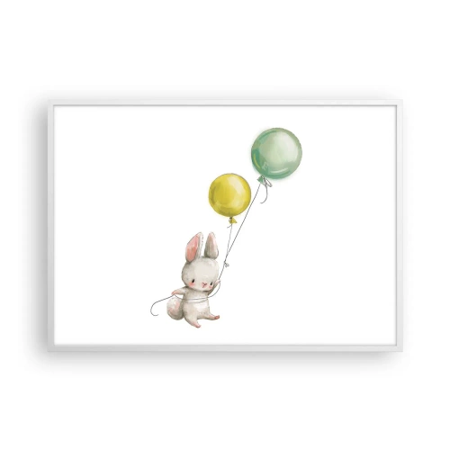 Poster in cornice bianca - Volo anch'io! - 100x70 cm