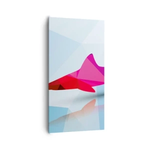 Quadro su tela - Stampe su Tela - Squalo nello spazio di cristallo - 65x120 cm