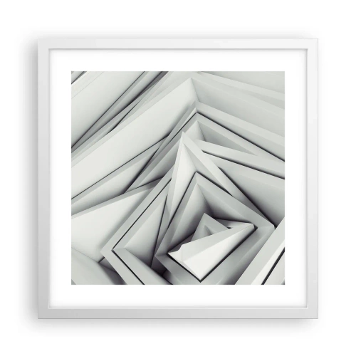 Poster in cornice bianca - Germogli spigolosi - 40x40 cm