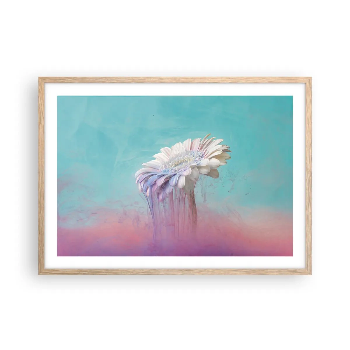 Poster in cornice rovere chiaro - L'aldilà dei fiori - 70x50 cm