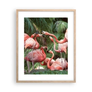 Poster in cornice rovere chiaro - Pettegolezzi pomeridiani - 40x50 cm