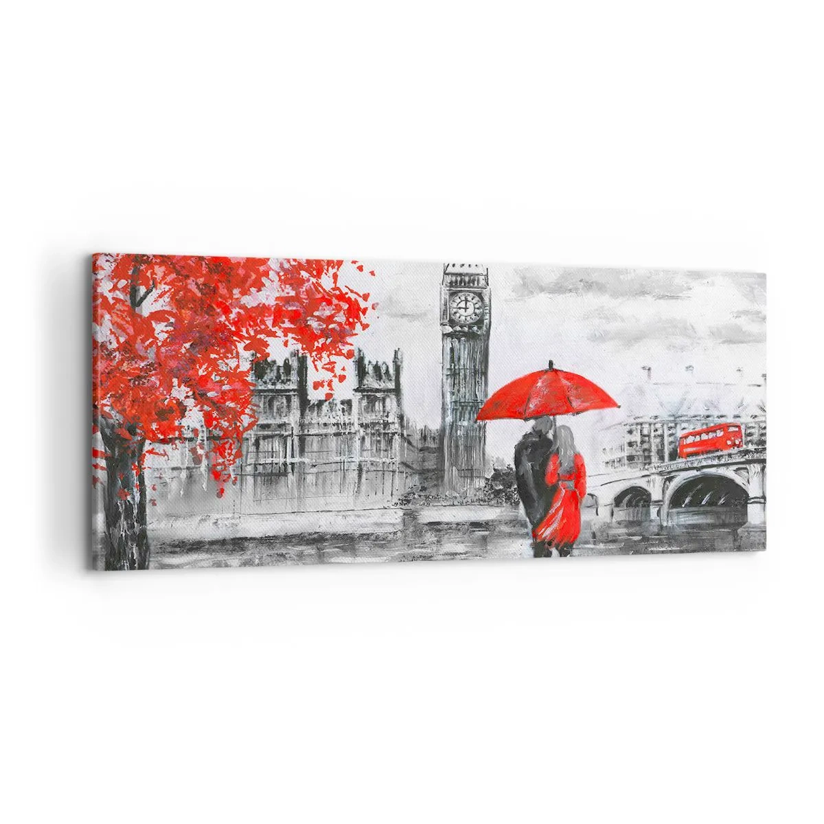 Quadro su tela - Stampe su Tela - Innamorati a Londra - 100x40 cm