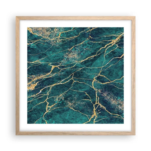 Poster in cornice rovere chiaro - La vena d'oro - 50x50 cm