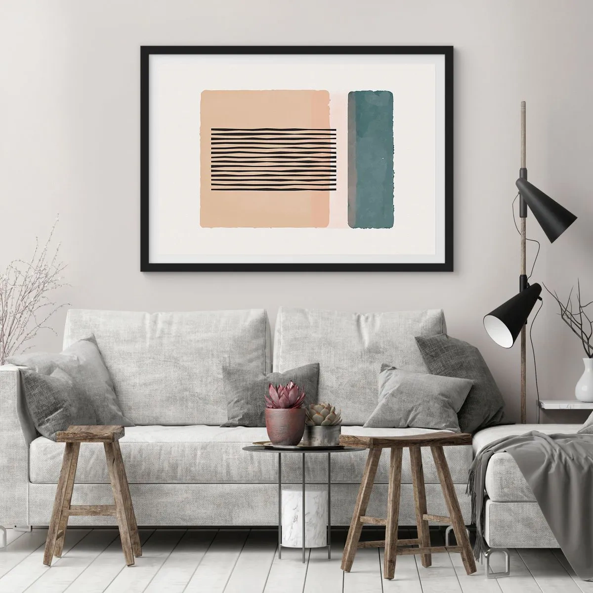 Poster in cornice nera - Tutto a posto - 40x30 cm