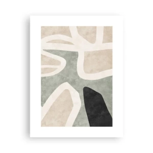 Poster - Composizione con motivi in nero - 30x40 cm