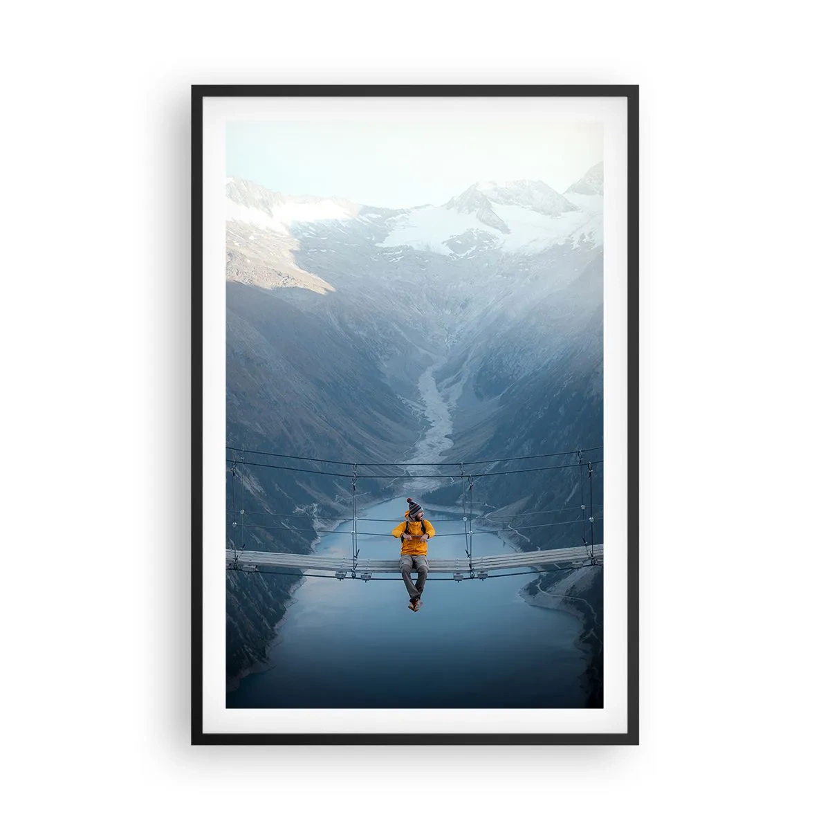 Poster in cornice nera - Colto in sospeso - 61x91 cm