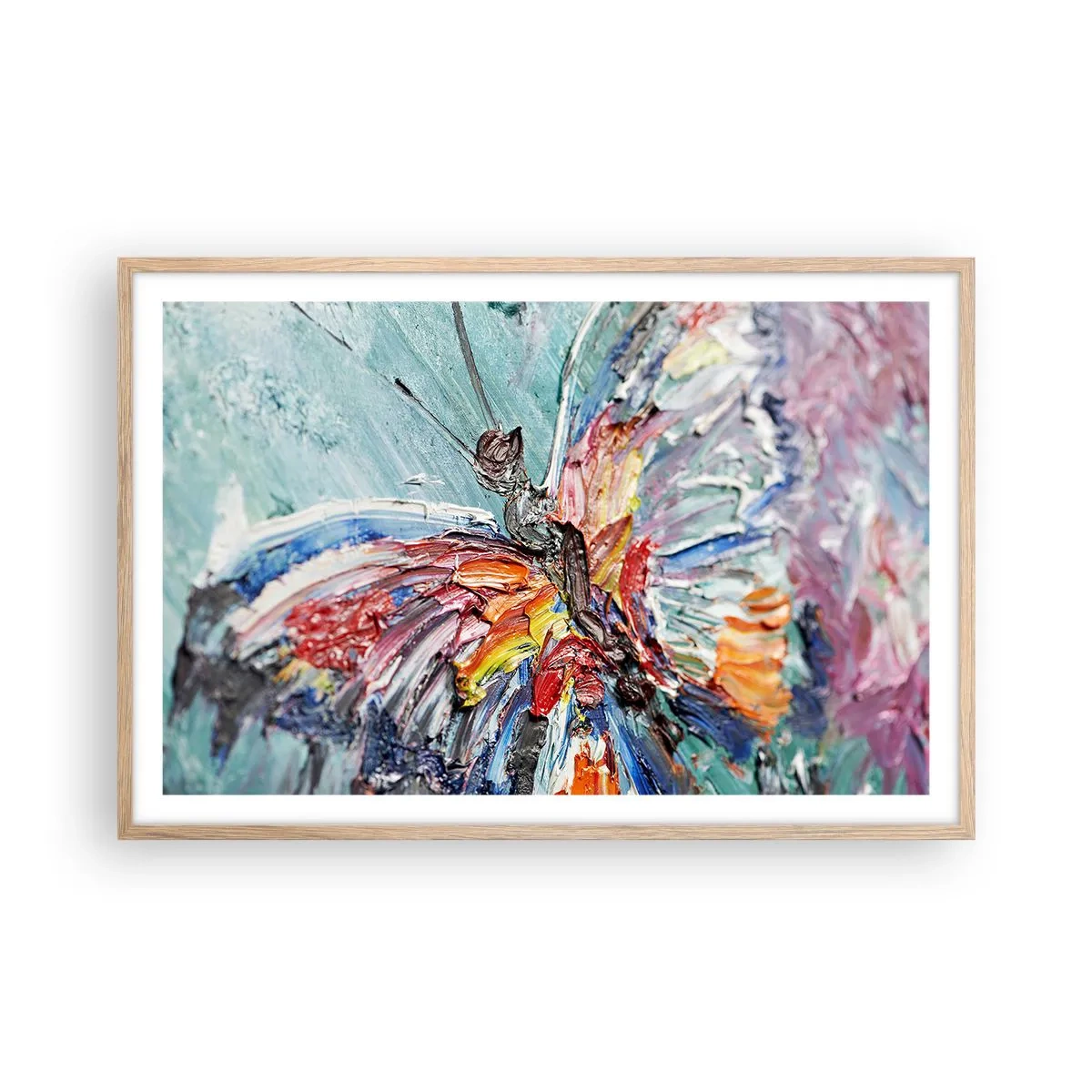 Poster in cornice rovere chiaro - Dipinto dalla natura - 91x61 cm