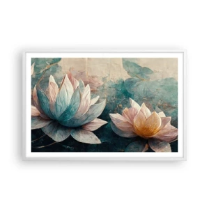 Poster in cornice bianca - Le stelle del lago - 91x61 cm