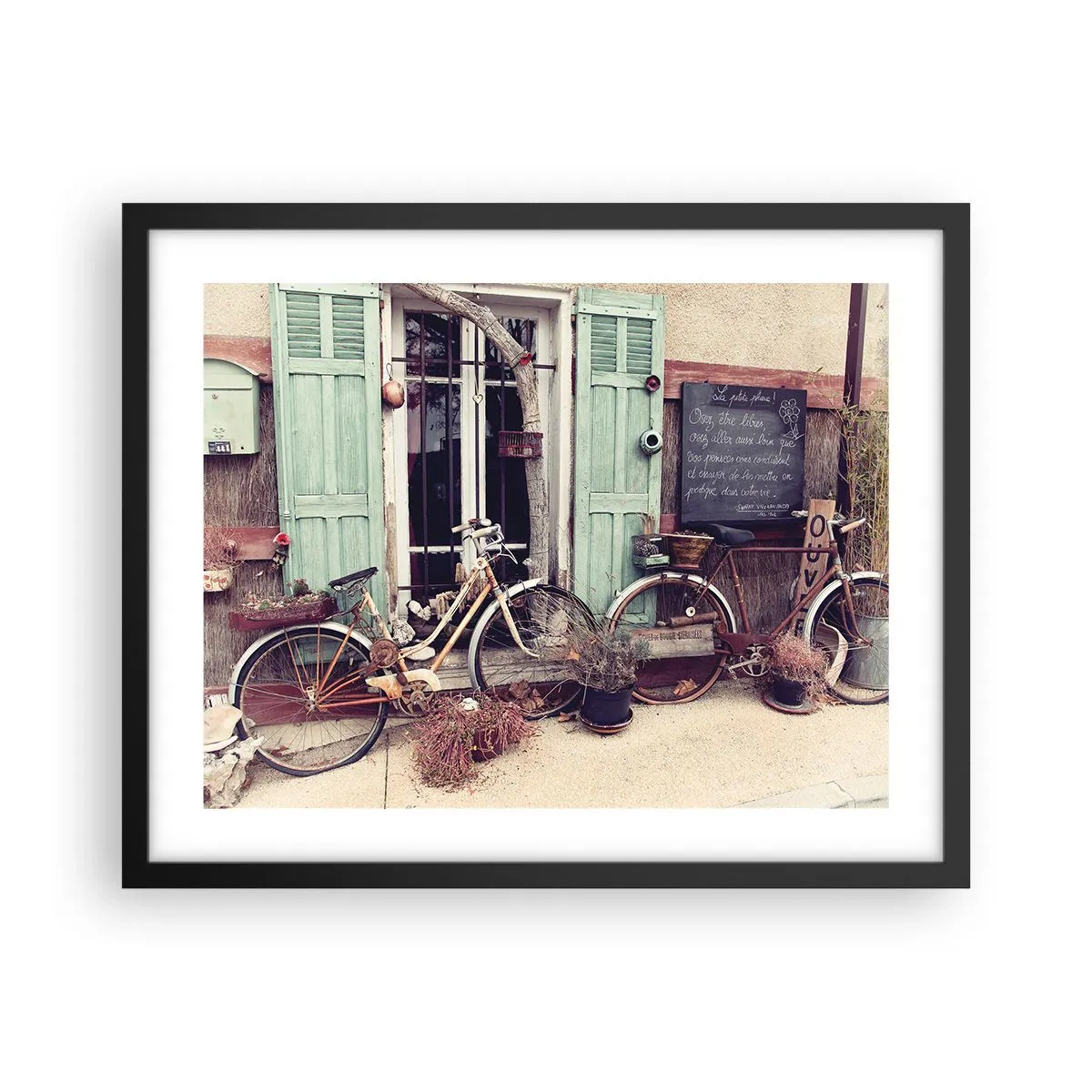 Poster in cornice nera - Evviva la provincia - 50x40 cm