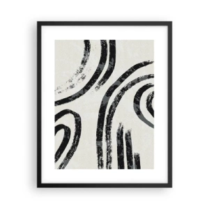 Poster in cornice nera - Interrotto a metà - 40x50 cm