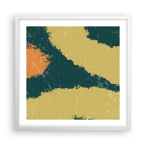 Poster in cornice bianca - Astrazione: movimento lento - 50x50 cm
