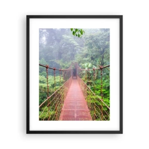 Poster in cornice nera - Sospeso sopra gli alberi - 40x50 cm