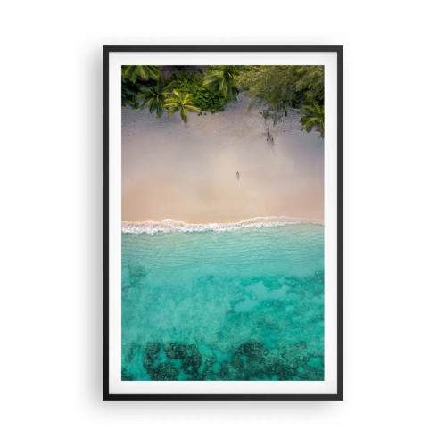 Poster in cornice nera - Spiaggia del paradiso - 61x91 cm