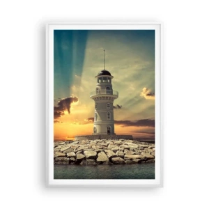 Poster in cornice bianca - Luce - Bontà - Bellezza - 70x100 cm