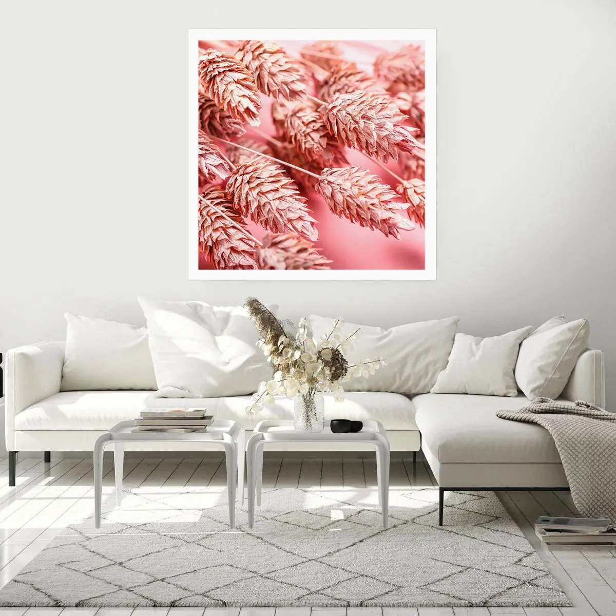 Poster - Cascata di fiori in rosa - 30x30 cm