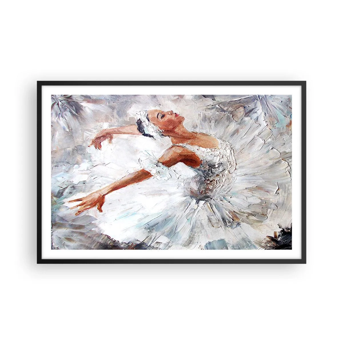Poster in cornice nera - Delicata e leggera come il tulle - 91x61 cm