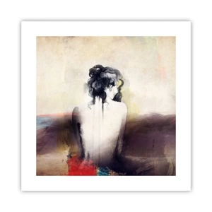 Poster - Linee miti, forme ovali - 40x40 cm