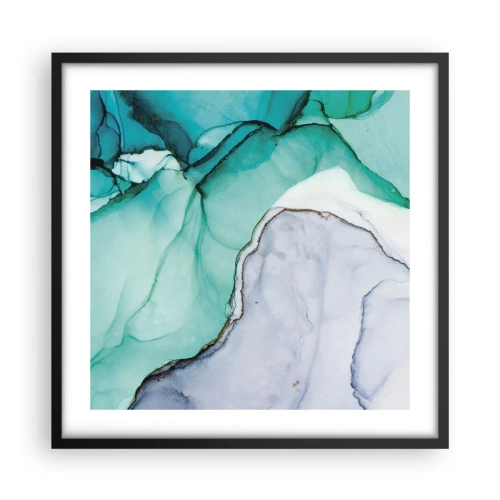 Poster in cornice nera - Studio in turchese - 50x50 cm