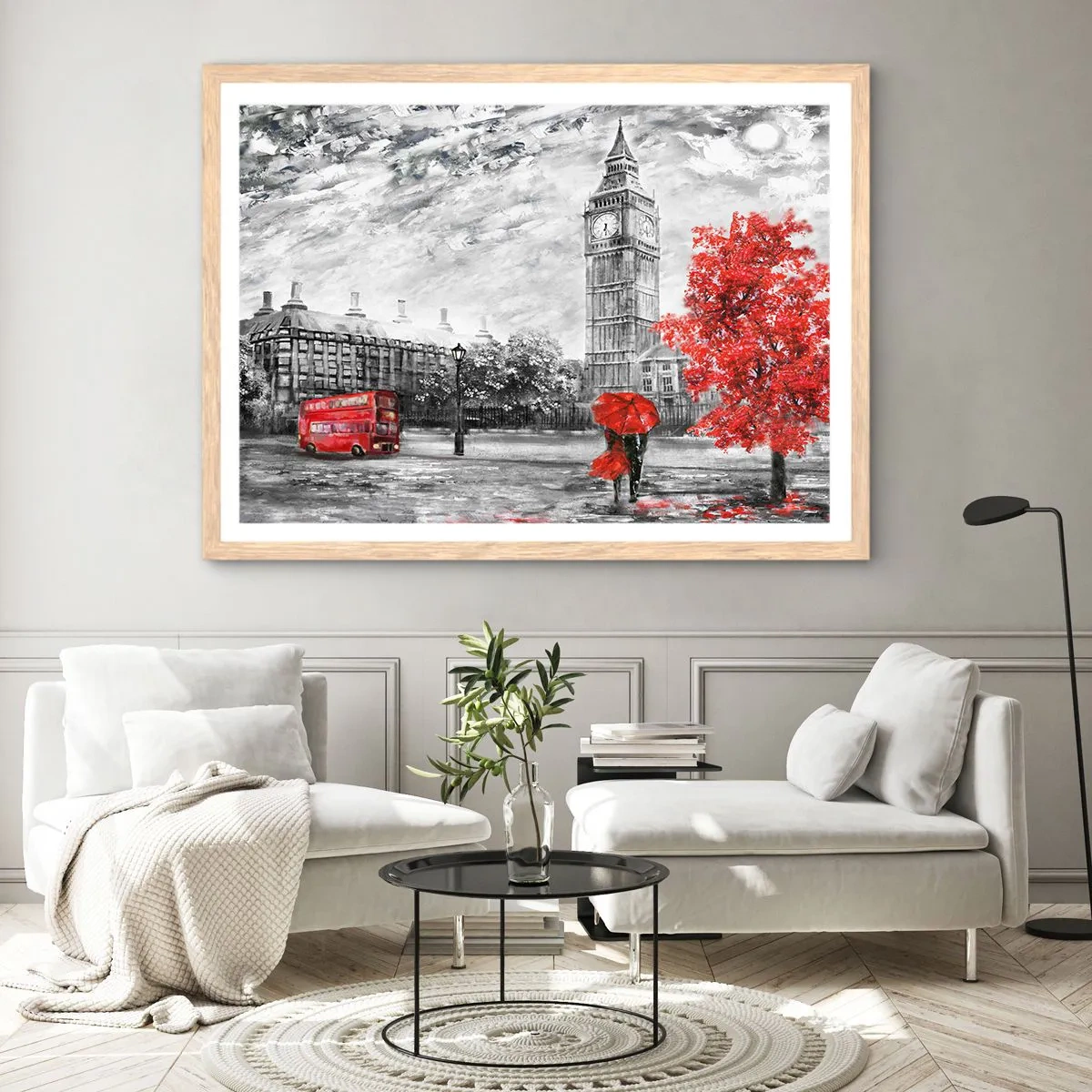 Poster in cornice rovere chiaro - Un giorno eccitante - 91x61 cm