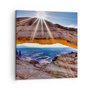 Quadro su tela - Stampe su Tela - Attraverso il portale di roccia - 50x50 cm