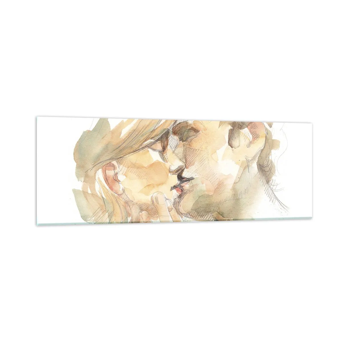 Quadro su vetro - Sarà l'anima gemella? - 90x30 cm