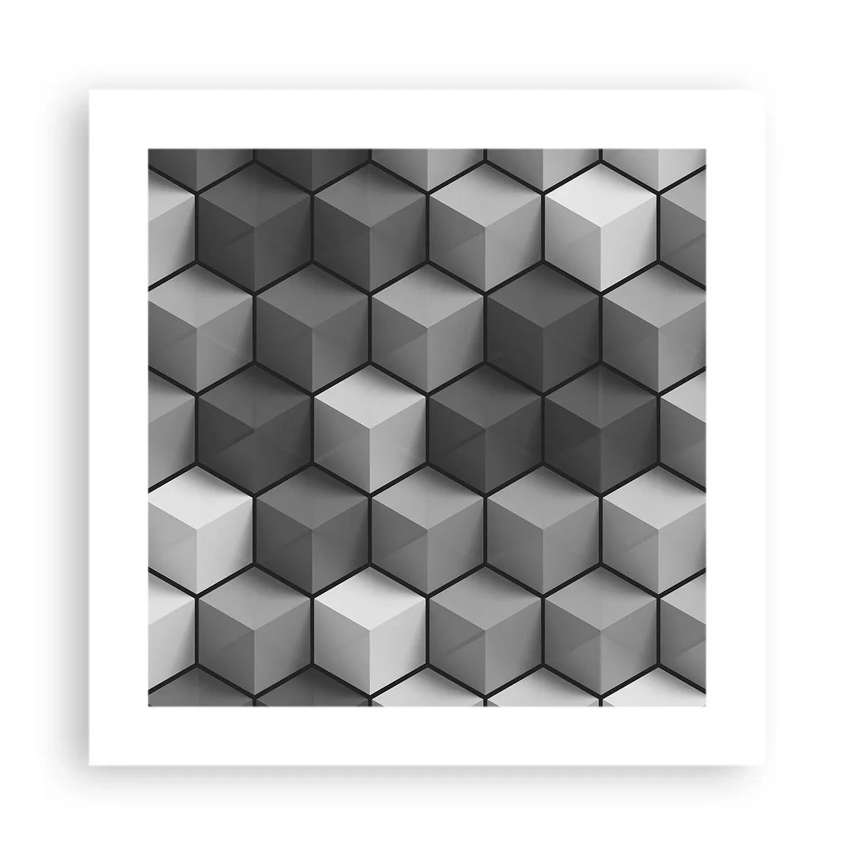 Poster - Puzzle cubista - 40x40 cm