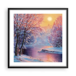 Poster in cornice nera - I colori dell'inverno - 50x50 cm