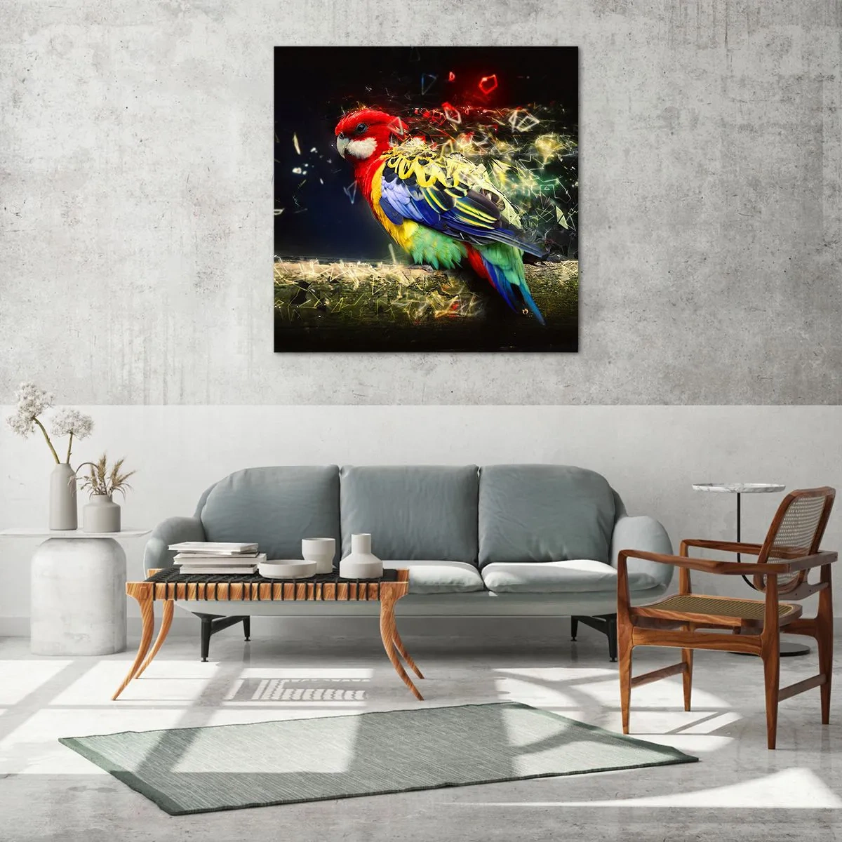 Quadro su vetro - Messaggero di luce - 30x30 cm