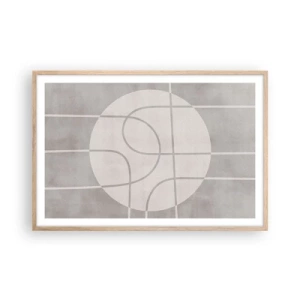 Poster in cornice rovere chiaro - Tondo e dritto - 91x61 cm