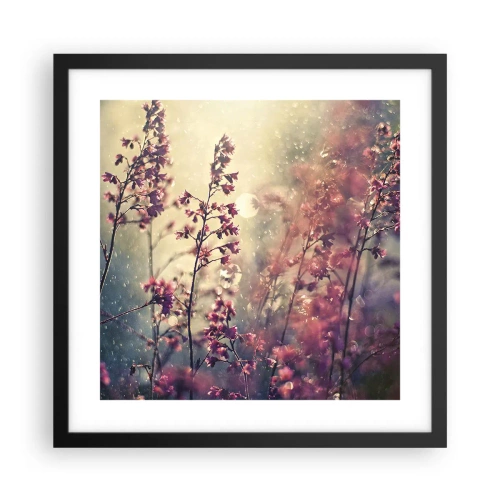 Poster in cornice nera - Giardino misterioso - 40x40 cm