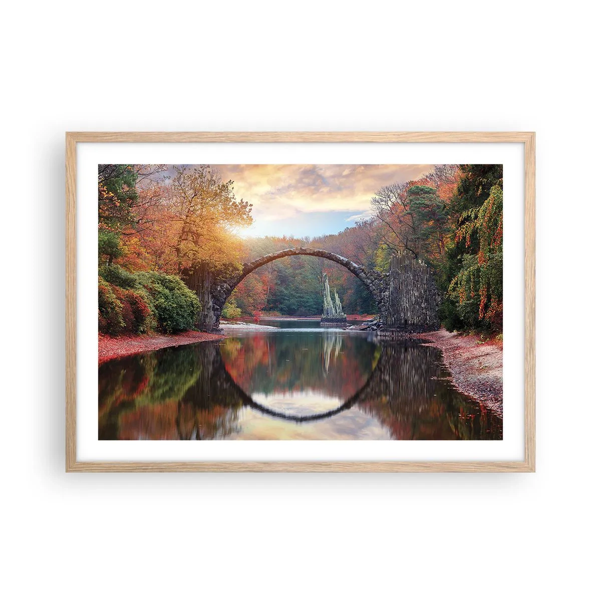 Poster in cornice rovere chiaro - Dall'altro lato dello specchio - 70x50 cm