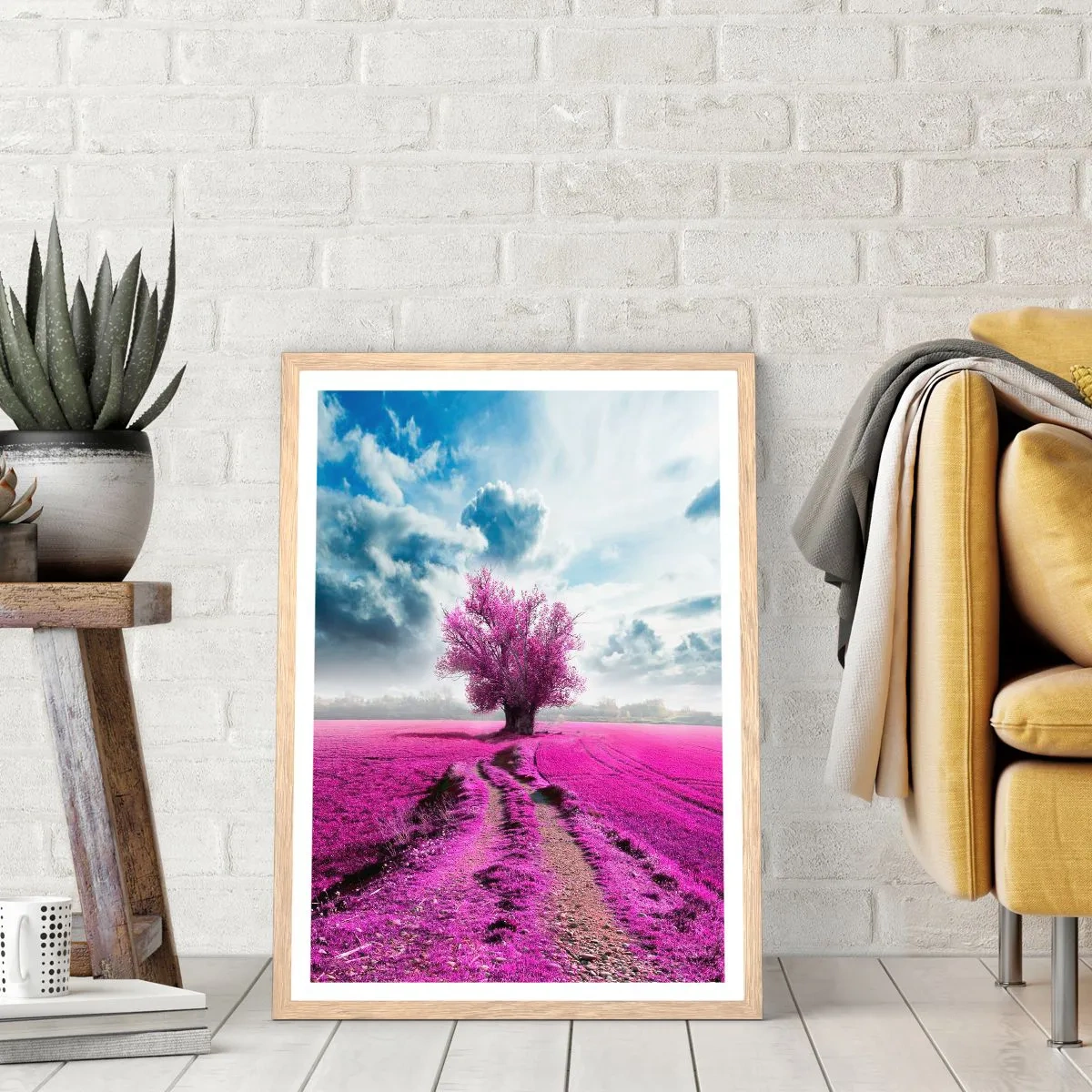 Poster in cornice rovere chiaro - Brughiera selvatica - 30x40 cm