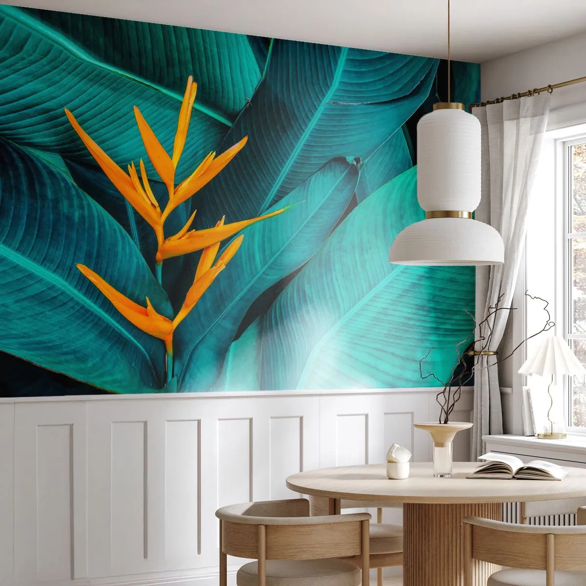 Fotomurali Premium Sand - Il fiore dell'Eden - Strelitzia Reale, Fiore, Africa - 350x256 cm