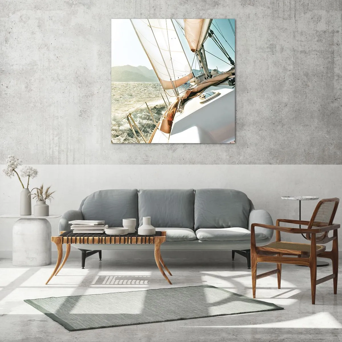 Quadro su vetro - A vele spiegate - 40x40 cm