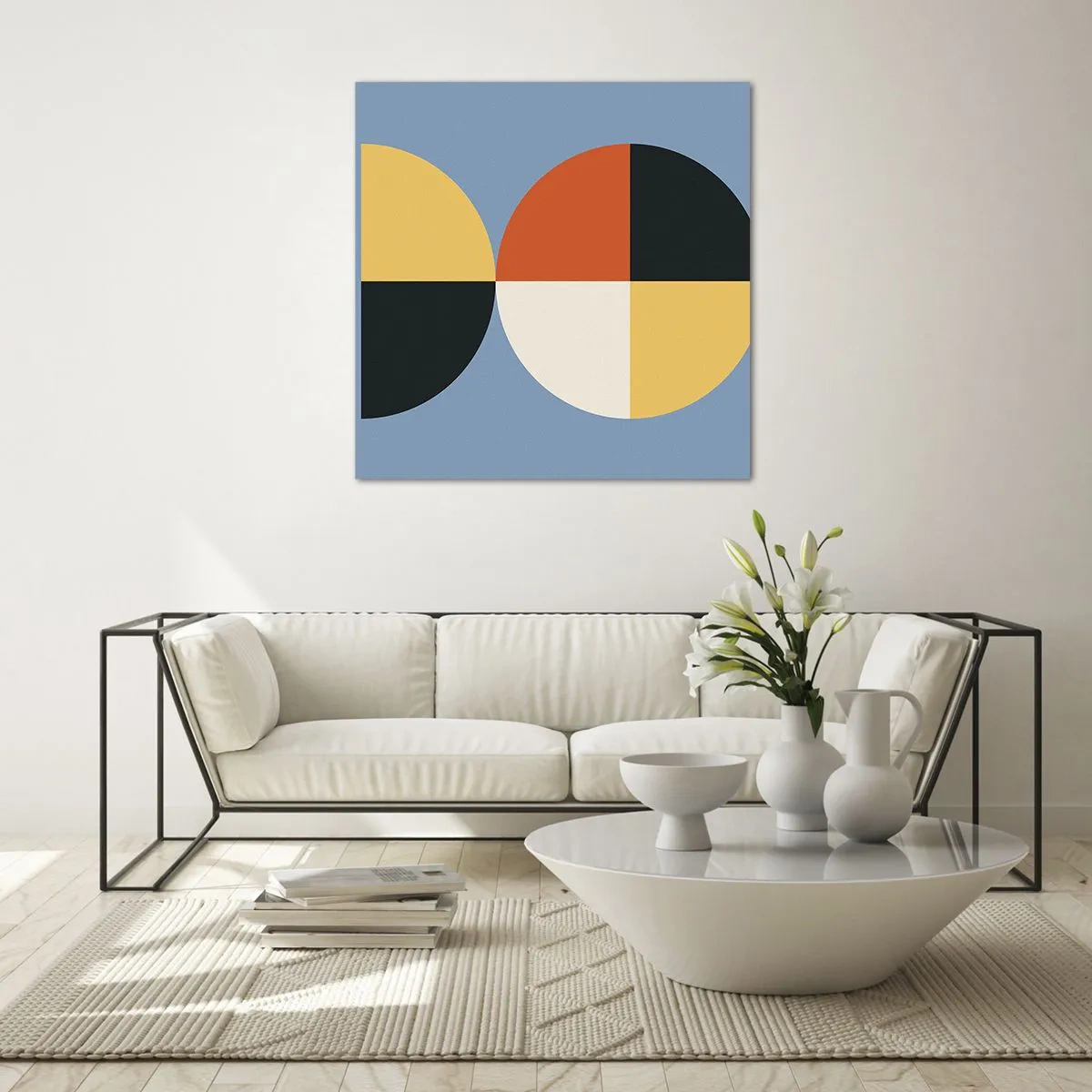 Quadro su vetro - Guarda e conta - 60x60 cm