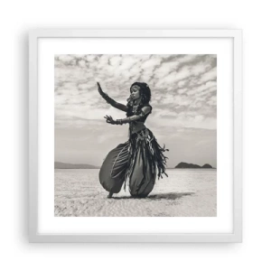 Poster in cornice bianca - Il ballo delle isole del sud - 40x40 cm