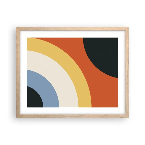 Poster in cornice rovere chiaro - Verso di se - 50x40 cm