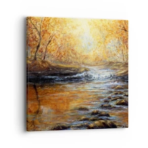 Quadro su tela - Stampe su Tela - Ruscello d'oro - 40x40 cm