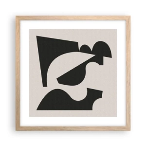 Poster in cornice rovere chiaro - Kit di montaggio - 40x40 cm