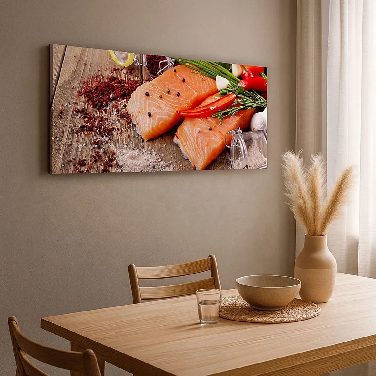 Quadro su tela - Stampe su Tela - Avventura norvegese in cucina - 100x40 cm