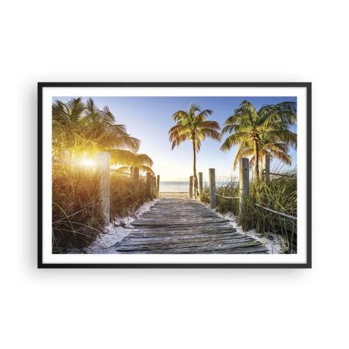 Poster in cornice nera - Dritto in paradiso - 91x61 cm