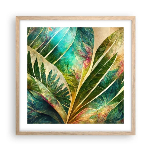 Poster in cornice rovere chiaro - I colori dei tropici - 50x50 cm