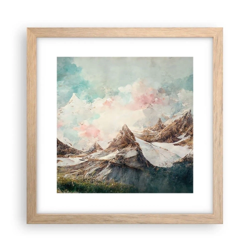 Poster in cornice rovere chiaro - Lame di roccia - 30x30 cm