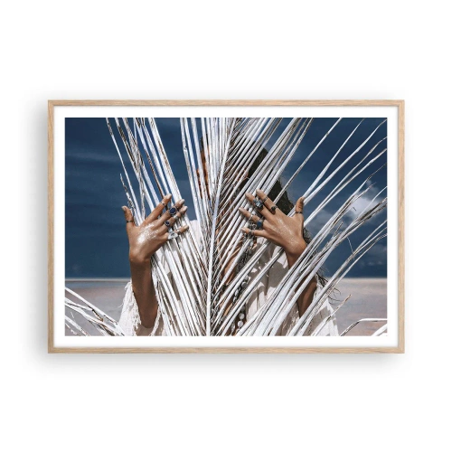 Poster in cornice rovere chiaro - La ragazza dello sciamano? - 100x70 cm