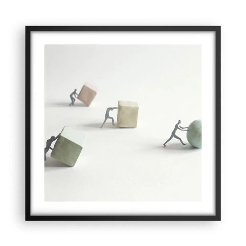 Poster in cornice nera - È la vita - 50x50 cm